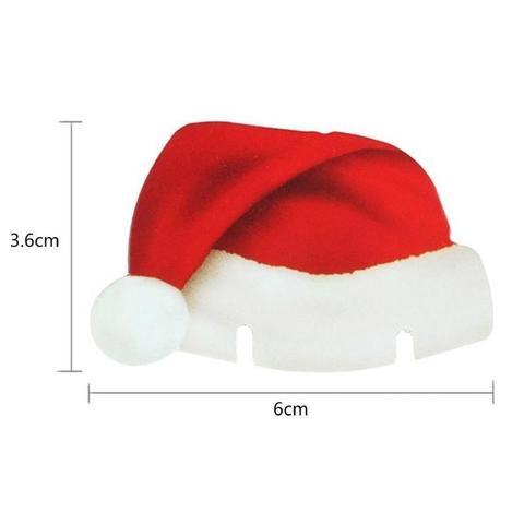 10PcsLot Paper Red Christmas Hat Wine Champagne Tipple Cup Card Christmas Party Table Decor DIY Decorations For Home