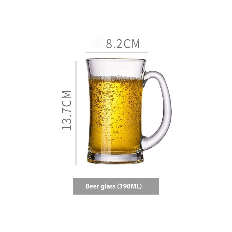 Simple Glass With Handle Household Large-capacity Tea Cup Beer Mug Bar Only Beer Steins Printable