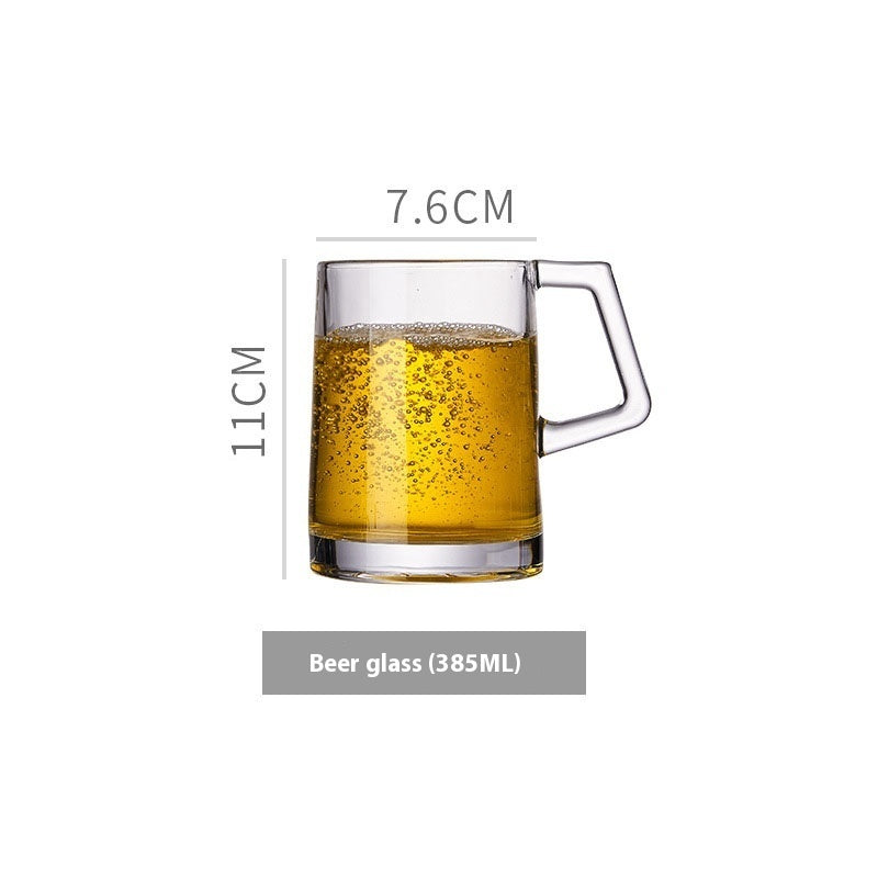 Simple Glass With Handle Household Large-capacity Tea Cup Beer Mug Bar Only Beer Steins Printable