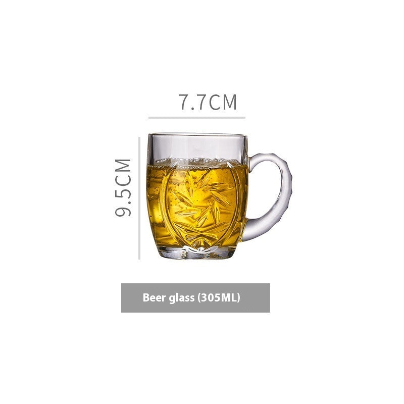 Simple Glass With Handle Household Large-capacity Tea Cup Beer Mug Bar Only Beer Steins Printable