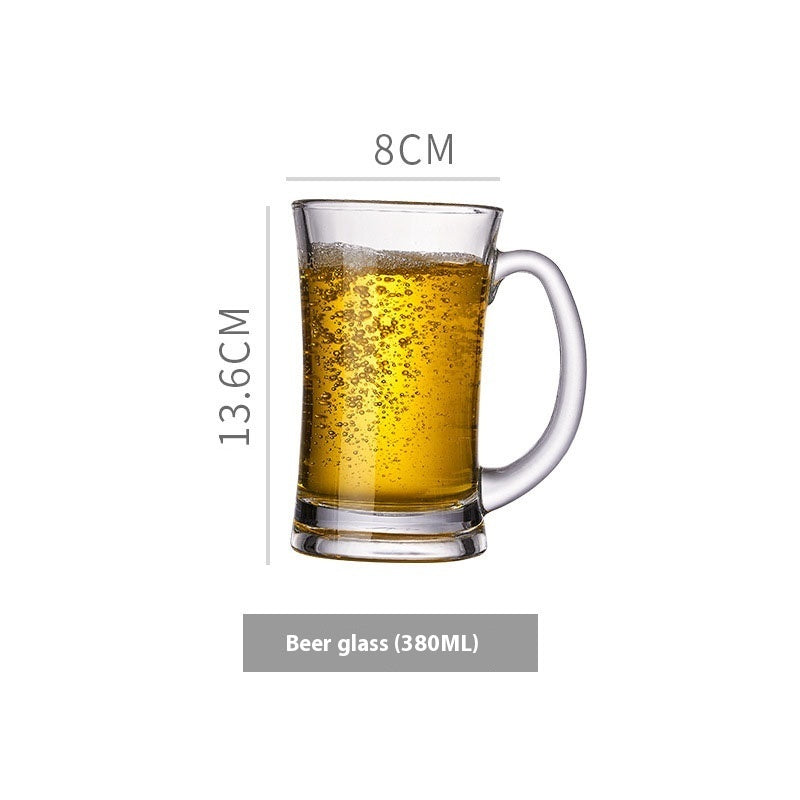 Simple Glass With Handle Household Large-capacity Tea Cup Beer Mug Bar Only Beer Steins Printable